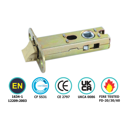 Alternative view of Architectural Tubular Latch Ce / Fd / Certifire - Body Only 63mm, 76mm and 100mm - Each