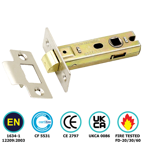 Alternative view of Tubular Latch Ce / Fd / Certifire / B/T Premium 63mm and 76mm - Available in Multiple Finishes - Each