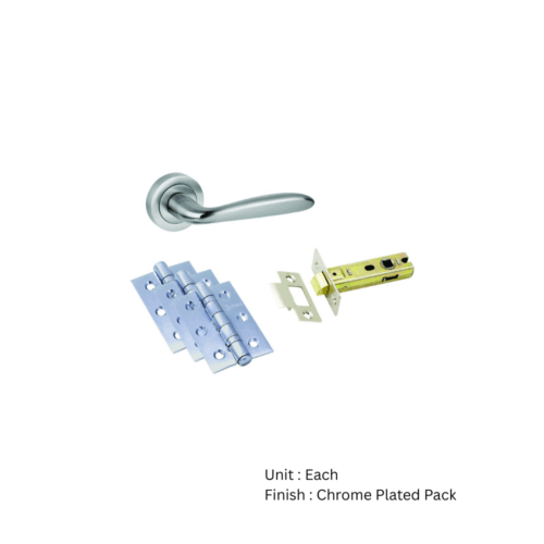 Alternative view of Internal Fire Door Pack -  Lincoln (3pcs Ce7 75mm Tub Latch) 76 Mm Chrome Plated Pack