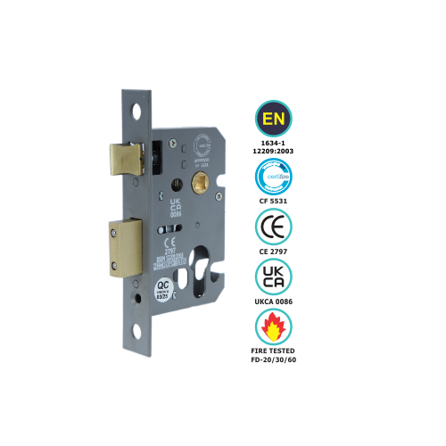 Alternative view of 3 Lever Sash Lock - Ce / En12209 / Certifire / Fd - Case Only 63mm