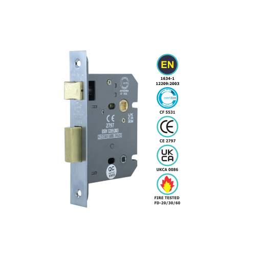 Alternative view of 3 Lever Sash Lock Ce / En12209 / Certifire / Fd - Available in Multiple Finishes