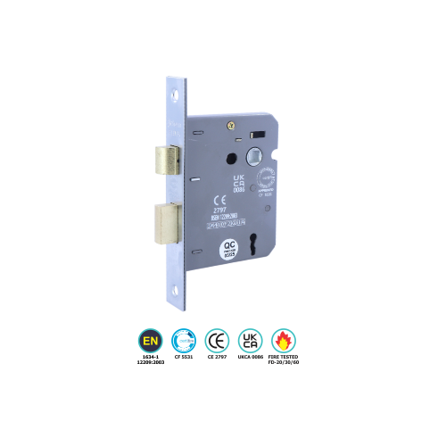 Alternative view of 3 Lever Sash Lock Ce / En12209 / Certifire / Fd  - Availabe in Multiple Finishes with 63mm and 76mm Size