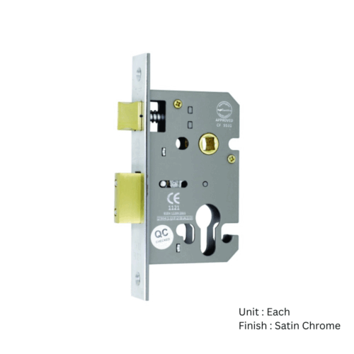 Alternative view of Architectural Euro Profile Mortice Sash Lock - Ce / Certifire / Fd  66mm, 76mm - Available in Multiple Finishes - Each