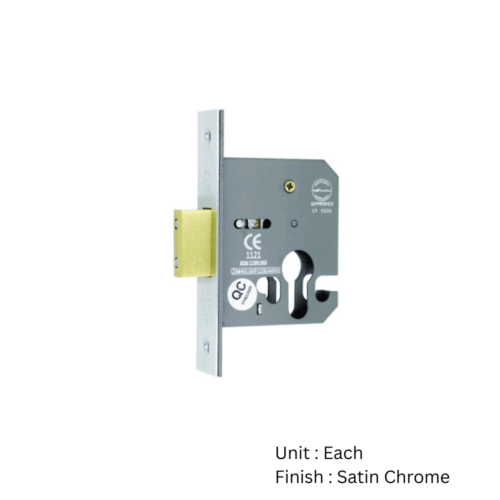 Alternative view of Architectural Euro Profile Mortice Dead Lock - Ce / Certifire / Fd  63mm, 76mm - Available in Multiple Finishes - Each