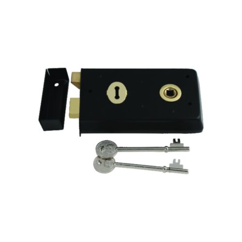 Narrow style rim lock 140 x 76mm