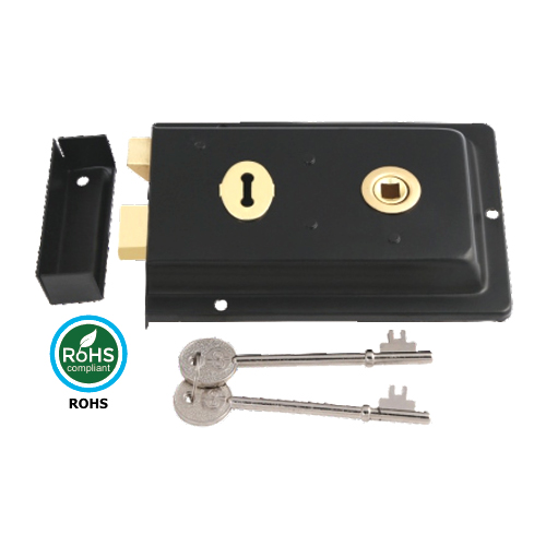 Alternative view of Fluted Rim Lock 150 X 100mm with Multiple Finish Each