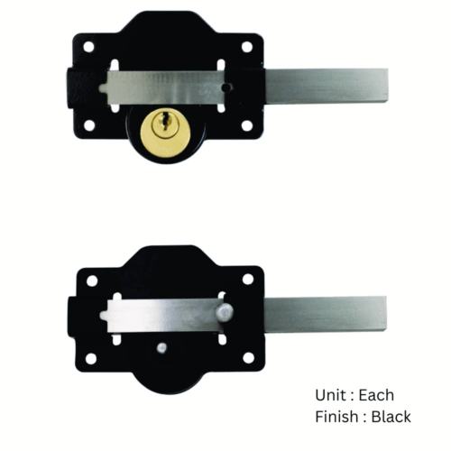 Alternative view of Long Throw Cylinder Rim Dead Lock - Double Epoxy Black Each