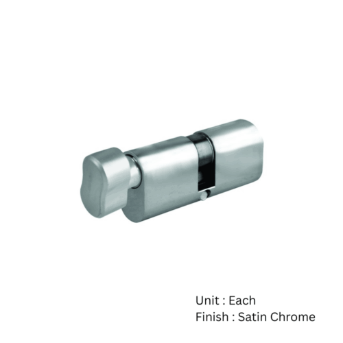 Alternative view of Oval Profile Cylinder And Turn 35/35 Satin Chrome and Brass Each