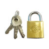 Tri Circle Keyed Brass Padlock
