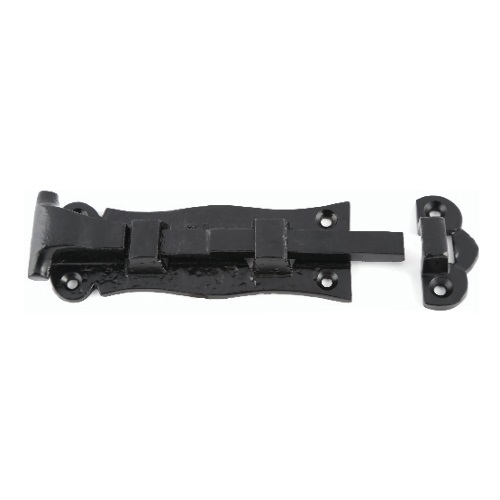 Black Antique Scroll Straight Door Bolt