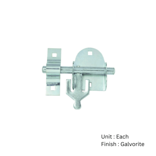 Alternative view of Oval Pad Bolt 100mm with Different Finish Each