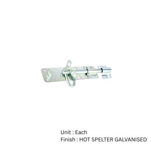 Alternative view of Heavy Brenton Pad Bolt - 5/8" Shoot Hot Spelter Galvanised with Multiple Sizes Each