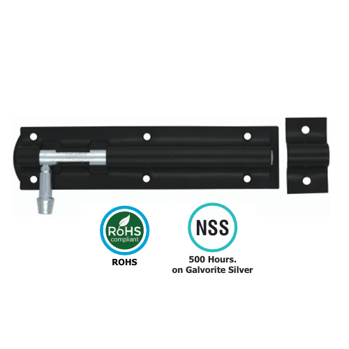 Alternative view of Tower Bolt Bright Zinc and Bright Zinc Plated with Multiple Sizes Each