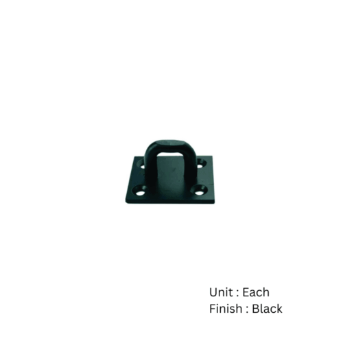 Alternative view of Staple For Heavy Hasp 50 X 50mm Black Durosil and Galvorite Silver Finish Each