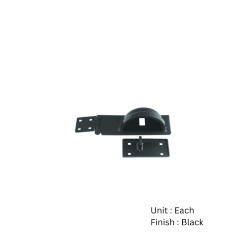 Alternative view of Padlock Protection Bar R/H 185mm Epoxy Black Each