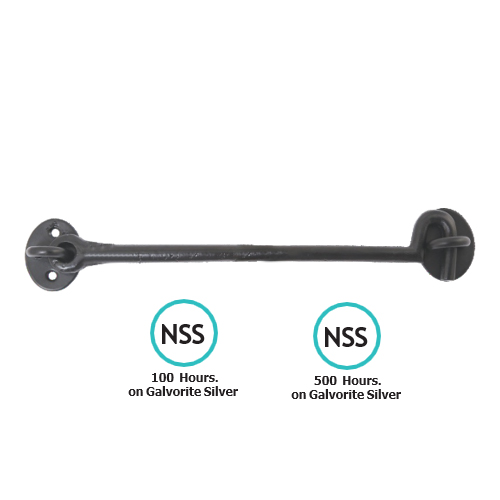 Alternative view of Malleable Cast Cabin Hook - Prepack Epoxy Black and Galvorite Silver Finish with Different Sizes Each