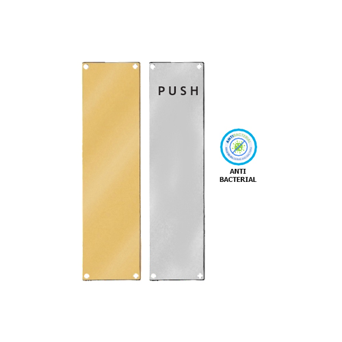 Alternative view of Stainless Steel Finger Plate - Push 300 X 75mm With Multiple Finish Each