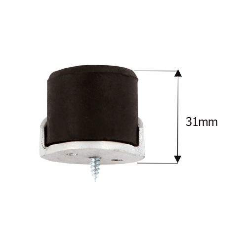Alternative view of Round Shielded Door Stop - 31mm with Multiple Finishes - Each