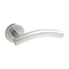 Stainless Steel Round Rose Latch - Arched En /Fd  Satin Stainless Set