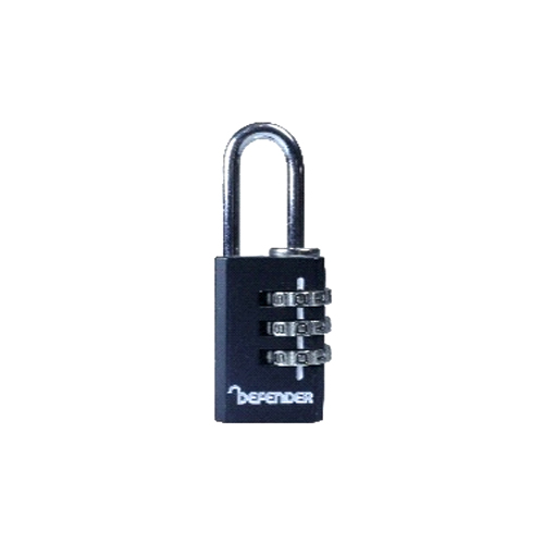 20mm black diecast combination padlock