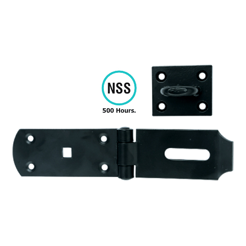 Alternative view of Hasp And Staple Heavy Duty Galvorite Silver and Durosil Black Finish with Different Sizes Each