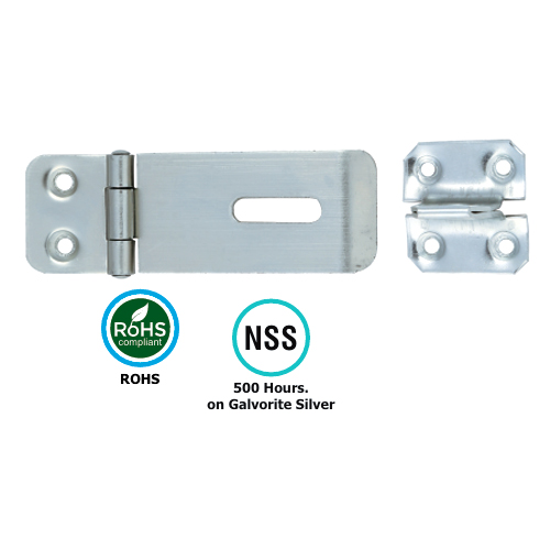 Alternative view of Safety Hasp and Staple And Weatherproof 40mm Padlock 150mm Epoxy Black