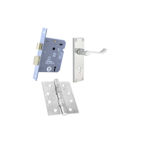 Scroll Fire Rated Lock Pack Chrome