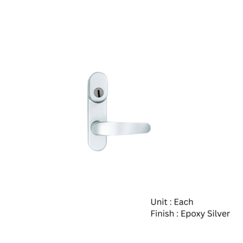Alternative view of Outside Locking Attachment With Lever Epoxy Silver Each