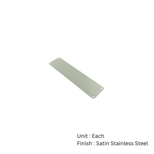 Alternative view of Stainless Steel Finger Plate - Plain - Radius Corners 350 X 75 X 1.5mm Satin Each