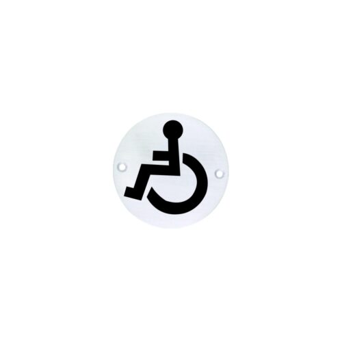 Stainless Steel Circular Disabled Sign