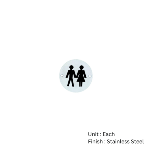 Alternative view of Stainless Steel Circular Sign - Unisex 76mm Satin Each