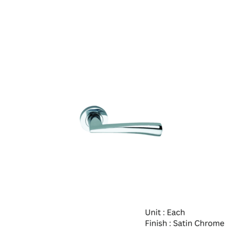 Alternative view of Warkworth Round Lever On Rose  Other Satin Chrome Set