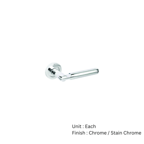Alternative view of Hever Round Rose Latch  Other Chrome / Satin Chrome Set
