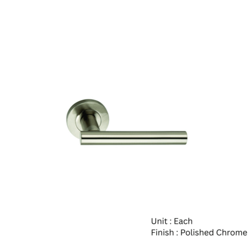 Alternative view of Bodiam Round Rose Latch - Polished Chrome and Satin Chrome Set