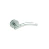 Stainless Steel Round Rose Latch - Arched  Satin Stainless Set