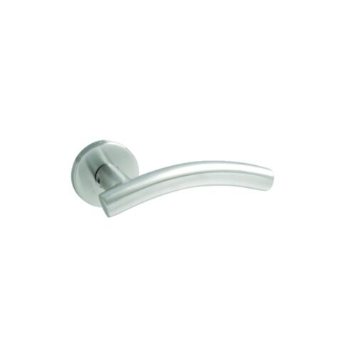 Stainless Steel Round Rose Latch - Arched  Satin Stainless Set