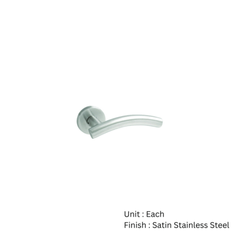 Alternative view of Stainless Steel Round Rose Latch - Arched  Satin Stainless Set