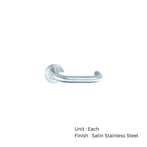 Alternative view of Stainless Steel Round Rose Round Bar Latch Satin Stainless Set