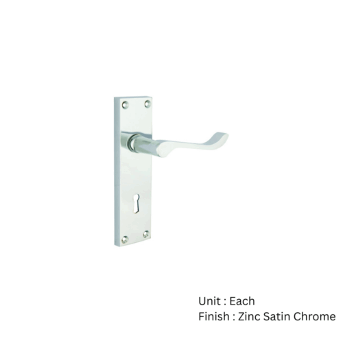 Alternative view of Contract Vict Scroll Lock Furniture - Zinc   Satin Chrome Set