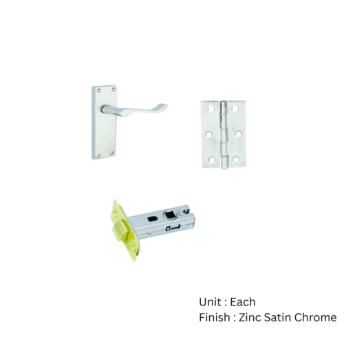 Alternative view of Contract Victorian Scroll Internal Latch Pack - Zinc  Satin Chrome Pack