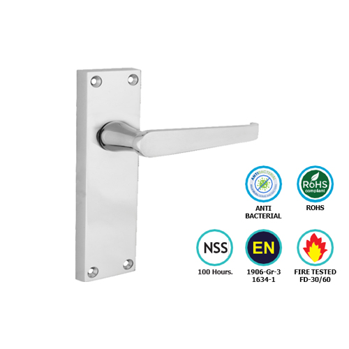 Alternative view of Victorian Latch Furniture Straight To En1906(Part3)   Satin Chrome Set