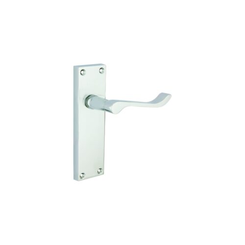 Victorian Scroll Latch Furniture To En1906 (Part 3)   Polished Chrome Set