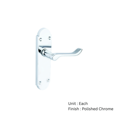Alternative view of Carisbrooke Latch Furniture To En1906 Part 3 - Polished Chrome and Satin Nickel Set