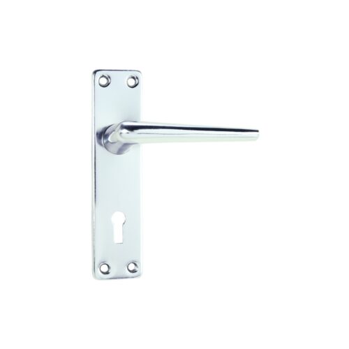 Brunel Lock Furniture    Polished And Anodised Set