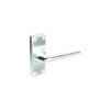 Brunel Latch Furniture   Polished And Anodised Set