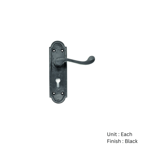 Alternative view of Black Antique Turnberry Lock    Epoxy Black Set