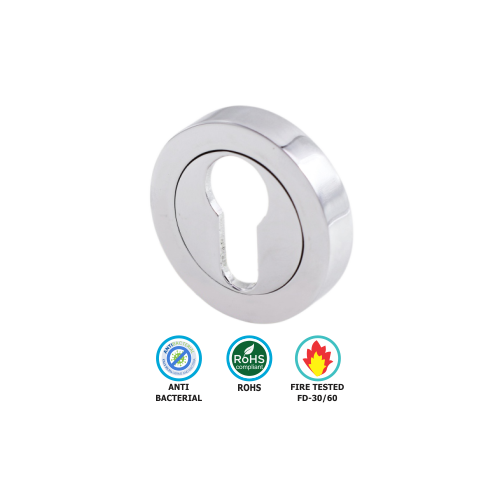 Alternative view of Euro Profile Escutcheon - Pack Of 2 52mm Antique Brass Pair