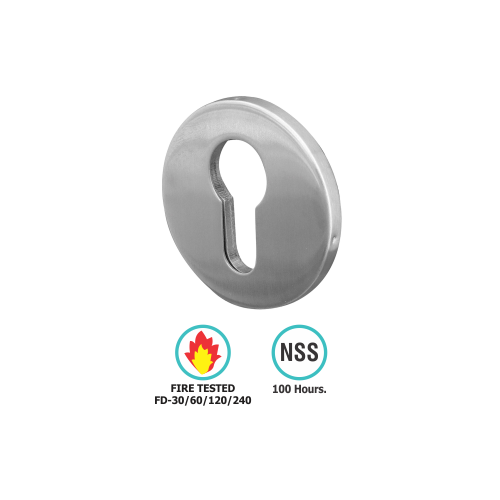 Alternative view of Euro Profile Escutcheon - Pack Of 2 52mm Satin Stainless Pack