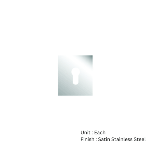 Alternative view of Repair Escutcheon - Stainless Steel Stick On - Euro Prof 47.5 X 65.5 X 1.5 Satin Stainless Each