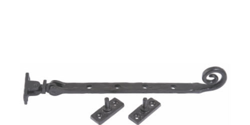 curly black antique casement stay